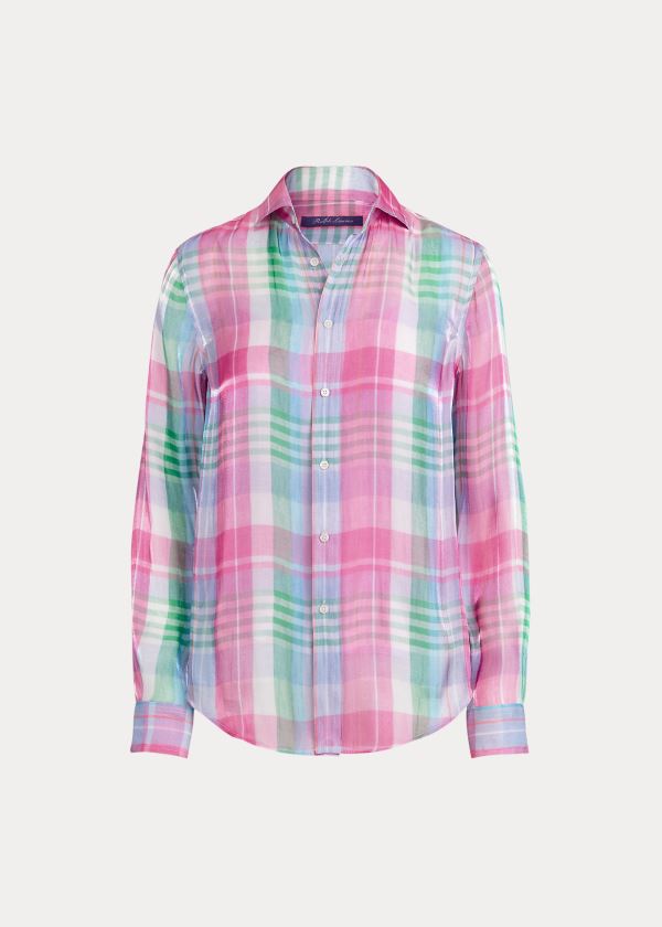 Women's Ralph Lauren Hannah Madras Shirts | 065873JGC